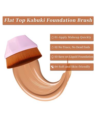 3 Pack Foundation Brushes for Liquid and Powder Makeup | Kabuki and Flawless Application | Brochas De Maquillaje - Buy Online on GoSupps.com