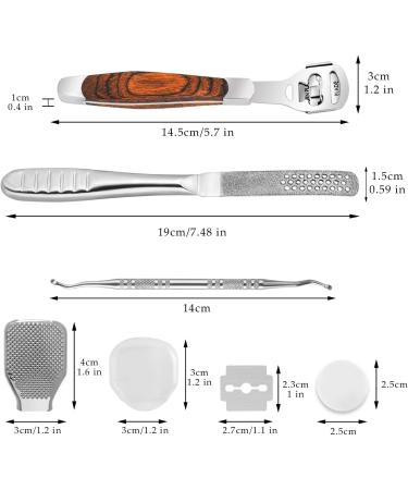 Callus Shaver Foot Care Kit - Includes Callus Remover, Foot File, 10 Blades, and Storage Cover (15Pcs) - Buy Online on GoSupps.com