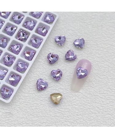 FEIlei 10 Pcs Heart Nail Charms Pointed Back Nail Art Charms Butterfly Nail Rhinestones - Buy Online on GoSupps.com