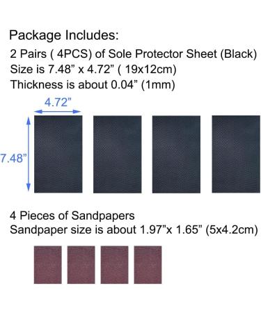 Unikstep Shoe Sole Protectors - 4 Pcs Anti-Slip Grip Pads Self-Adhesive Non-Skid Noise Reduction Stickers (Black) for All Shoes - International Shipping Available - Buy Online on GoSupps.com