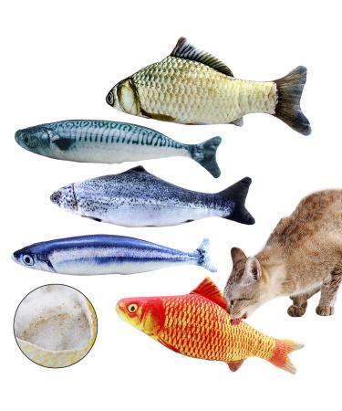 NATUCE 5PCS Catnip Fish Toys for Cat 20 cm Cat Toys Cat Fish Pillow Cat Catnip Toys Cat Chew Toys Pet Toy Cat Pillow Fish Toy Teeth Cleaning Interactive Plush Cat Toys for Cat Puppy dog A-20CM - Buy Online on GoSupps.com