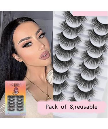 8 pairs thick and curled false eyelashes one-piece eyelashes enlarge the eyes 1 count (Pack of 1) - Buy Online on GoSupps.com