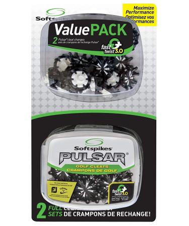 Softspikes Pulsar Golf Cleats Fast Twist 3.0 Value Pack Black