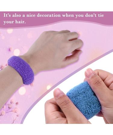 Boobeen 12 Pack Thick Hair Ties for Curly Hair - Seamless Large Hair Elastics for Women - Coloured Stretch Rubber Bands - Buy Online on GoSupps.com