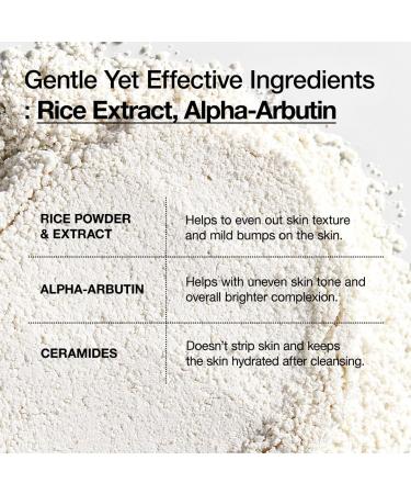 ANUA RICE ENZYME BRIGHTENING CLEANSING POWDER Rice Mask Ceramide Gentle Face Wash for Brightening Radiant Skin Facial Cleanser for Dry Skin Korean Skincare Fragrance Free 40g/1.41fl.oz. - Buy Online on GoSupps.com
