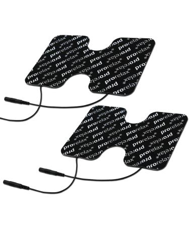 prorelax Electrode pads "Blackline" Spare pads for TENS + EMS devices Electro Muscle Stimulation Spare electrodes EMS workout Black Butterfly
