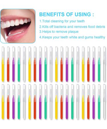 50 PCS Interdental Brush Braces Cleaner - Dental Flossing Head Oral Hygiene Tool Set (5 Colors/Sizes) | PHSZZ - Buy Online on GoSupps.com
