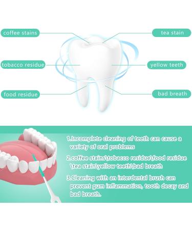 220-Piece Green Silicone Interdental Brushes for Braces - Oral Cleaning Floss Picks - Buy Online on GoSupps.com