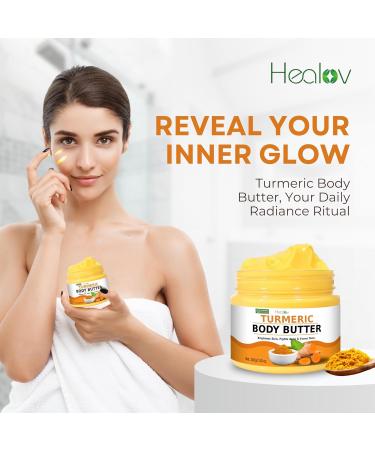 Natural Turmeric Face Cream & Whipped Body Butter - Brightening Lotion for Dark Spots Acne & Hyperpigmentation - Buy Online on GoSupps.com
