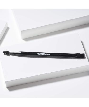 TWEEZERMAN Eyebrow Brush Flat 2-in-1 | Perfect Brow Shaping Tool - Black | International Shipping Available - Buy Online on GoSupps.com
