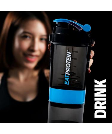 EatProtein 500ml Protein Shaker Bottle - 2 Detachable Powder Containers - Buy Online on GoSupps.com