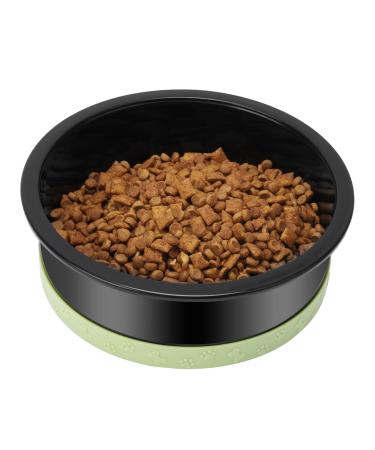 Fretonba food bowl dog - dog bowl with a non -slip rubber floor cat eating feed and drinking bowl for small and large dogs (green) greener