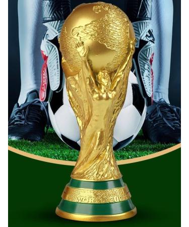 14.1 EOFLW World Cup Replica Trophy 2022 - Resin Soccer Collectible for Sports Fans - Gold Desktop Decor - Buy Online on GoSupps.com