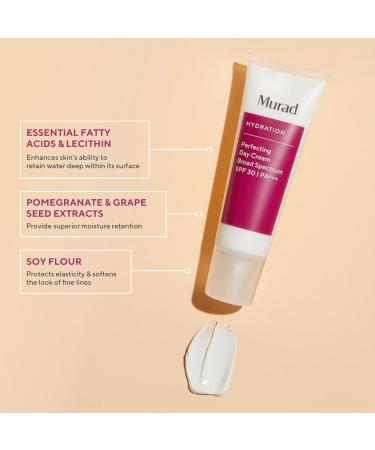 Murad Hydration Perfecting Day Cream Broad Spectrum SPF 30 Rich Lightweight Face Moisturiser | PA+++ 50ml - Buy Online on GoSupps.com