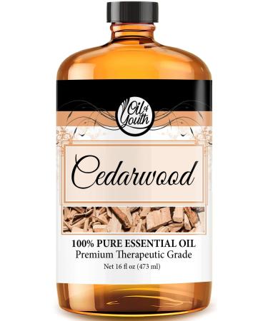 Oil of Youth Cedarwood Essential Oil Pure for Aromatherapy and Diffuser (16oz Bulk) Cedarwood 16 Fl Oz (Pack of 1)