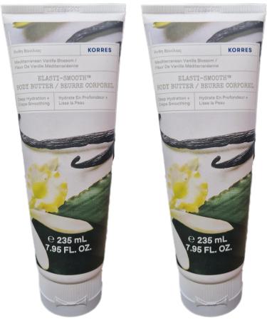 KORRES - Mediterranean Vanilla Blosson Elasti-Smooth Body Butter | 235ml x2  - Buy Online on GoSupps.com