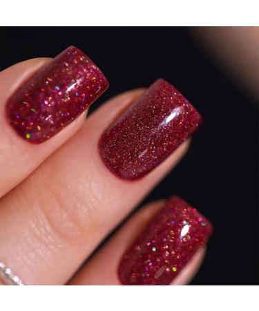 Rosarden Glitter Nail Polish Set - Sliver Pink Red Nail Varnish Set - 3Pcs Sparkly Shinny Natural Look Quick Dry Nail Varnish Gift Set DIY Long Lasting Nail Art Home Glitter Set - Buy Online on GoSupps.com