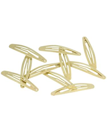 Hair-Like Oval Large Hair Clips (10 Pcs) - Gold Shimmering 6cm | Stylish Storage Box Included (Pink) - Buy Online on GoSupps.com