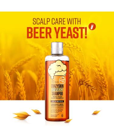Crazy Skin Beer Yeast Hair Shampoo 300g - Nourishing Formula for Strong, Healthy Hair - Buy Online on GoSupps.com
