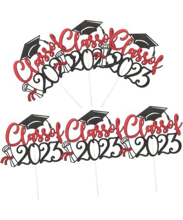 INOOMP 18 Pcs 2023 Graduation Arrangements Class of 2023 Congratulations Cupcake Toppers Grad Party Cupcake Topper Congrats Grad Graduation Cupcake Topper Graduation Season Paper Flash - Buy Online on GoSupps.com