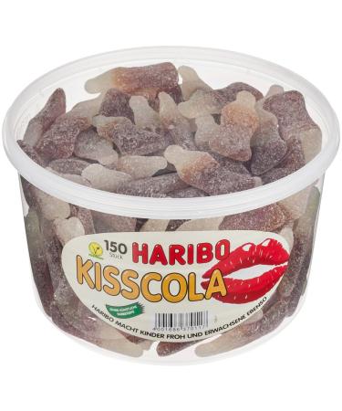 HARIBO Kiss-Cola Fruit Gum - 150 Pieces Can - Authentic Cola Flavor - International Shipping Available - Buy Online on GoSupps.com