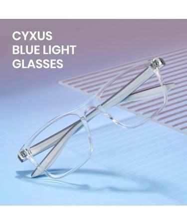 Cyxus Square Blue Light Blocking Glasses | TR90 Frame | Anti Eye Strain UV400 | Stylish Protection for Men & Women - Buy Online on GoSupps.com