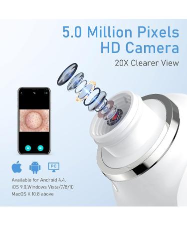 Blackhead Remover Vacuum with Camera | USB Pore Vacuum for Men and Women | 6 Suction Heads & 3 Modes | Blue - Buy Online on GoSupps.com