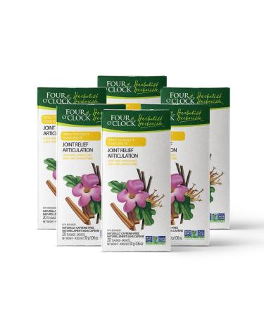 Four O'Clock Herbalist Vitality Joint Relief Herbal Tea Kosher Gluten-Free 6 Packs of 20 Teabags