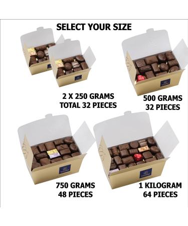 Leonidas Belgian Chocolates | All Milk Chocolates in a Beautiful Gift Ballotin Box. Imported fine Chocolate from Belgium (1 x 32pc 500g) 500 g (Pack of 1) - Buy Online on GoSupps.com
