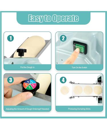 Commercial Electric Dumpling Skin Processing Machine Wonton Skin Processing Machine 50-60 Pieces/Minute with 1 Mold for Kitchen - Buy Online on GoSupps.com