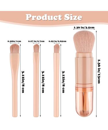 Sibba Travel Makeup Brushes Set - 4 in 1 Mini Cute Retractable Professional Makeup Brush for Foundation Powder Eye Shadow & Contour - Portable Cosmetics Accessories - Buy Online on GoSupps.com