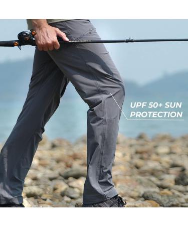 KastKing Wind Crest Men's Fishing Hiking Pants - Water Repellent UPF 50+ Lightweight Stretch Material - Stone Grey 32W x 30L - Buy Online on GoSupps.com