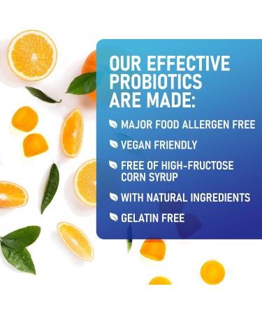 Probiotic Gummies 5 Billion CFU - Top 6 Pro Biotic Strains - Daily Probiotic Gummy Supplement for Women Men & Teens - Natural Digestive Health Good Gut & Immune Support - Orange Flavor - 120 Count 120 Count (Pack of 1) - Buy Online on GoSupps.com