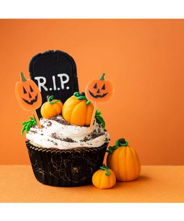 Plastic Halloween Ghost Cupcake Toppers - 100 Picks for Kids Birthday & Themed Parties - Buy Online on GoSupps.com