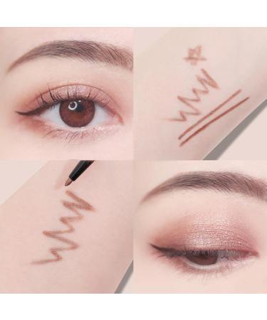 Eyeliner Pencil Smudge Proof Eyeliner - Long-Lasting Eyeliner Pencil Glide on Smooth Gel Pigments Wear Smudge Resistant Waterproof Gel Liner for Travel Rowces Golden Brown - Buy Online on GoSupps.com