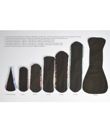13pcs Set Mini Wet Bag + Charcoal Bamboo Mama Cloth/ Menstrual Pads - Buy Online on GoSupps.com