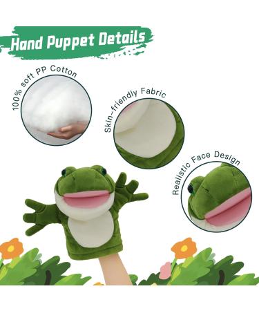 Lilizzhoumax Simulation Frog Hand Puppet Plush Toy - Cute Stuffed Animal for Role-Playing and Early Education - Interactive Kids Gift - Buy Online on GoSupps.com