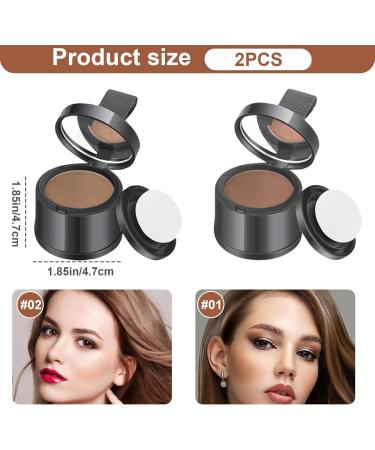 2Pcs Root Touch Up Powder Windproof & Sweatproof Hairline Powder for Women & Wen Natural Stain-Proof Hair Loss Concealer Hairline Powder for Thinning Hairline Coffee & Light Coffee Coffee Light Coffee - Buy Online on GoSupps.com