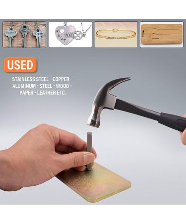 36PC Metal Letter Punch Set 1/4 (6mm) - Steel Number and Letter Stamp Kit for Metal, Plastic, Wood, Leather - Buy Online on GoSupps.com