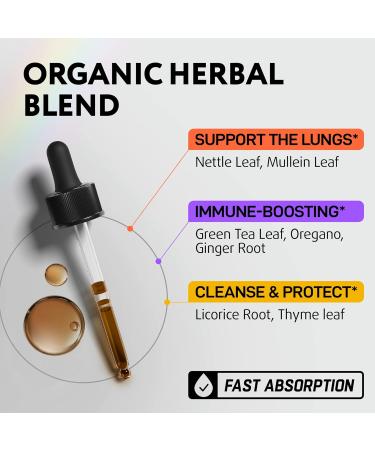 Mullein Drops for Lungs - USDA Organic Mullein Supplement - Made in USA - Lung Detox for Smokers Bronchial Cleanse for Respiratory to Clear Lungs Break Up Mucus* 2 oz 2 Fl Oz (Pack of 1) - Buy Online on GoSupps.com