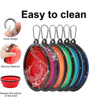 2 Pack Large Foldable Dog Bowls - 1000ml Portable Pet Feeder for Travel & Hiking (Red + Orange) - Buy Online on GoSupps.com