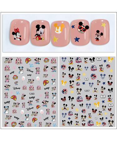 Mickey Mouse Nail Art Stickers 3D Self-Adhesive Decals for Women Girls Kids - Cute Kawaii Cartoon Design - Buy Online on GoSupps.com