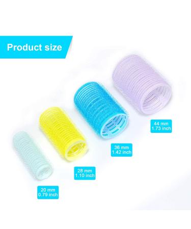 34-Piece Hair Curlers Rollers Set with 10 Clips for DIY Curly Hair - No Heat Rollers for Short, Medium, Long Hair (20/28/36/44mm) - Buy Online on GoSupps.com