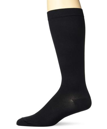 Futuro - 71035BLE Restoring Dress Socks for Men  Helps Relieve Symptoms of Mild Spider Veins  Firm Compression  Over the Calf  Medium  Black Black Medium