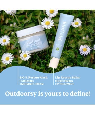 Kinfield Minty Lip Rescue Balm - Moisturizing Treatment for Dry, Chapped Lips - Untinted with Beeswax - 0.5 oz - Buy Online on GoSupps.com