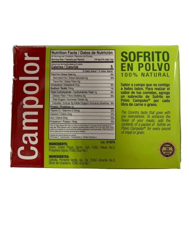 Campolor Sofrito en Polvo 2 Pack - Authentic Latin Seasoning Mix - Buy Online on GoSupps.com