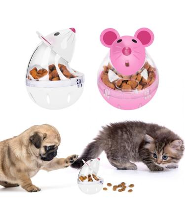 Legendog Small Cat Slow Feeder Food Ball - Interactive Cat Toy for Treat Dispensing - White - Buy Online on GoSupps.com