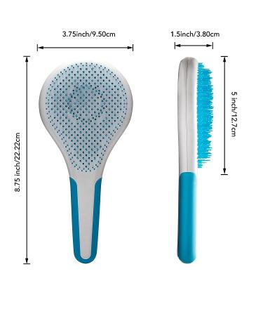 Michel Mercier Spa Brush - Detangling Hair Brush for Wet or Dry Hair - Shower Detangler for Women & Men - Thick Hair - Blue - Buy Online on GoSupps.com