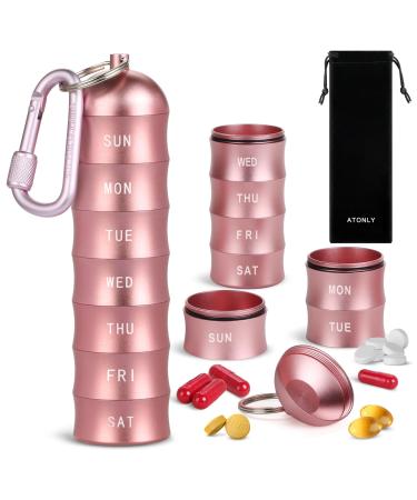 Pill Planner Portable Pill Box 7-Day Large Pill Box Moisture-Proof Light-Proof Waterproof Aluminium Pill Box Outdoor Camping Travel Pill Organiser Holds a Variety of Small Items
