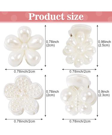 ANCIRS Mini Hair Pearl Claw Clips for Women - 32 Pack Artificial Decorative Hair Pins - Girls Hair Accessories - Buy Online on GoSupps.com